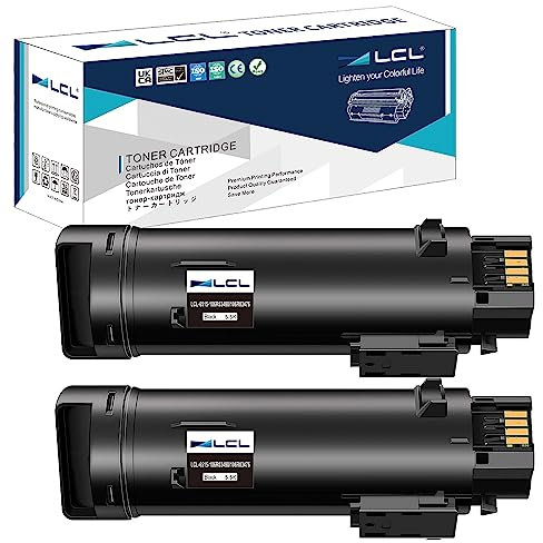 LCL Kompatibel Tonerkartusche 6510 6510DN 6510N WorkCentre 6515 6515DN 6515DNI 6515DNW 6515N 6515NW 106R03480 106R03476 5500 Seiten (2 Schwarz) Kompatibel für Xerox WorkCentre 6515 Phaser 6510