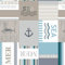 PVC Tischdecke Maritimo blau weiß Taupe Wachstuch • Breite & Länge wählbar • Fisch Sea Mer Maritim, Größe:90 x 90 cm