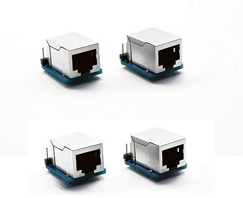 Treedix Lot de 4 connecteurs RJ45 8 broches (8P8C) et kit de carte de dérivation compatibles avec Ethernet DMX-512 RS-485 RS-422 RS-232 (non assemblés)