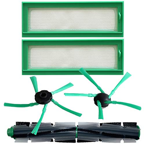 Filter-Set für Vorwerk VR200 VR 200 300, 1 Rundbürste + 2 Filter + 2 Seitenbürste