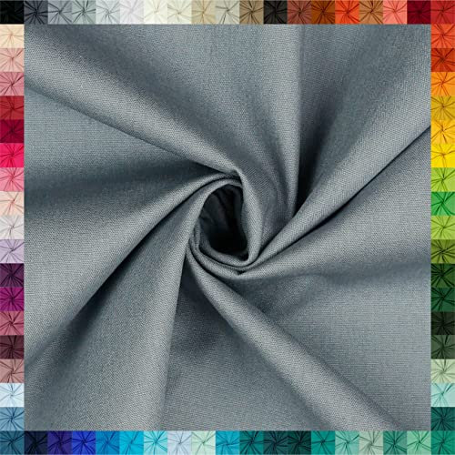 VmG-Store Baumwollstoff Uni 100% Baumwolle Oeko-Tex Meterware ab 50cm über 70 Farben zur Auswahl (059 Felsgrau, 200 x 148cm)