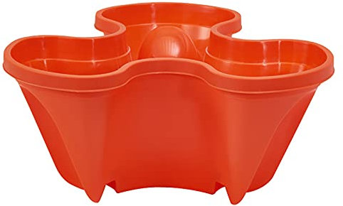 Mokyler Pots de fleurs empilables - Rouge brique - Tour de jardin verticale - Pour plantes aromatiques et fleurs - 17 x 37 cm