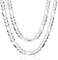 AKA Gioielli® - Chaîne Maille Figaro 9mm Argent Sterling 925 Massif - Collier Homme Femme Bijoux Argent longue 55 cm