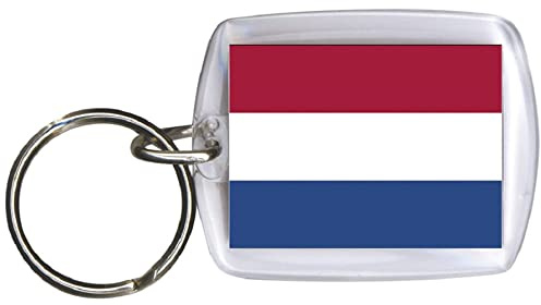 Fan-O-Menal Schlüsselanhänger aus Kunststoff mit Länderfahnen - Schlüsselbund - Anhänger mit Schlüsselring Gr. ca. 4 x 5 cm - Länderflagge beidseitig - Keyholder - verschiedene Länder Fahnen