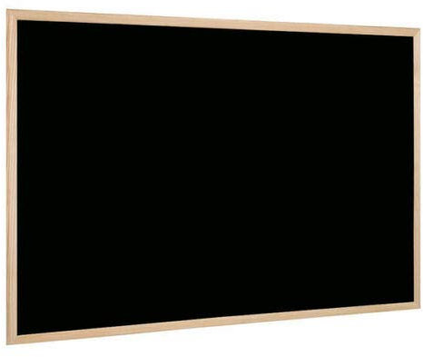 2 ur door Wall Mounted Wooden Framed Blackboard with Chalk and Eraser, Office Chalkboard with Chalk and Eraser (600x900mm)