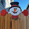 HEZHU Garten Zaun Nikolaus Santa Weihnachtsmann Elch Weihnachten Deko Aussen Dekor (Snowman)