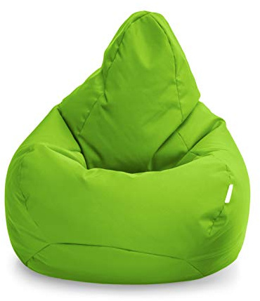 Loft 25 Sitzsack Sitzkissen mit Füllung | Gaming sitzsäcke 80 x 75 cm Indoor & Outdoor Beanbag | Geeignet für Kinder Innen- & Außenbereich Kinderzimmer Wohnzimmer | Wetterfest (Lime, Sitzsack)