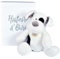 Histoire d'Ours - Peluche chien assis - Blanc - 40 cm - A LA CAMPAGNE - HO3127