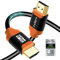 IraXpro Cable HDMI,Cable HDMI 2.1 8K HDMI Cable 3 Metros,Ultra Alta Velocidad de 48Gbps con Ethernet,Soporte 8K@60Hz,4K@120Hz,3D,HDR Dinámico,Ultra HD TV,Proyector,PS4,Xbox,Computador etc(Naranja 3M)