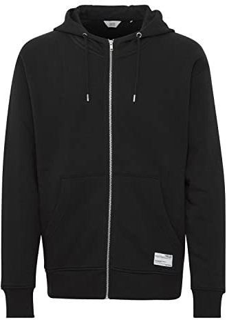 !Solid SDLenz Zipper Herren Sweatjacke Cardigan Jacke Hoodie mit Kapuze und Taschen Oversize, Größe:M, Farbe:True Black (194008)