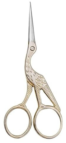 Schere Vogeldesign, Nähschere, Taschenschere, Fadenschneider, Designschere, Stoffschneidschere, hübsche Schere, Geschenkschere, (9 cm, Gold)