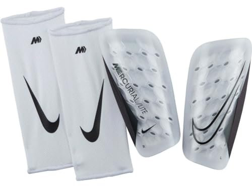 Nike Unisex Shinguard Mercurial Lite, White/White/Black, DN3611-100, XS