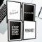 VON STEINEICH® Motivation Bilder Set [Schwarz Weiß] Moderne Wandbilder DIN A4 - Motivationsbilder für das Büro & Home Gym - Bilder mit Sprüchen für Hustlers Mindset - 4er Posterset ohne Bilderrahmen
