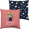 Kissen mit Spruch 'Lieblingsplatz' mit Name Bedruckt | Dekokissen 40x40 cm Geschenk Blumenmotiv | Zierkissen Kuschelkissen
