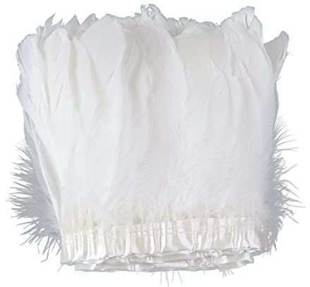 DABIN 1 Meter Rosa Gänsefedern Trimmen 15-20 cm Für Hochzeitskleid Dekoration Nähen Handwerk Feder Lampe Material Plume Ribbon