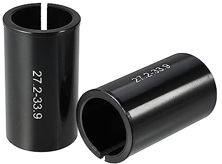 X AUTOHAUX 2 Pcs 27.2mm to 33.9mm Bicycle Seat Post Tube Adapter Black | Aluminium Alloy, Seatpost reducing sleeve adapter, Bike seat post adapter