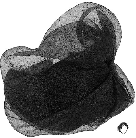 ABOOFAN Schwarzes Schleier-Stirnband Fascinator Für Frauen Fascinator-Hut-Stirnband Malbuch Für Erwachsene Schwarzer Schleier Zur Beerdigung Tuch Stoff Charme Tischgesellschaft