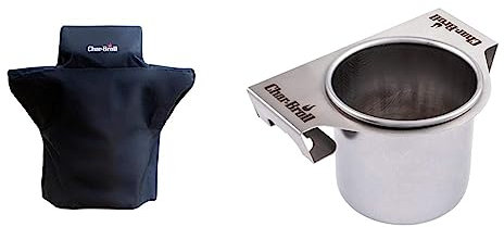 Char-Broil 140003 - Premium Wetterschutzhaube für 2-Brenner-Grills & 140078 Gear Trax Flaschenhalter und -öffner
