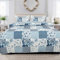 King Size Cotton Bedding Reversible Patchwork Quilt Blanket Bed Sheet Printed Bedding Set - 100% Cotton 3Piece Comforter Set + 2 Pillow Sham (ICE BLUE FLORAL(Des 6))
