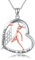 JERWLI Volleyball Kette 925 Sterling Silber Herz Volleyball Anhänger Halskette Volleyball Schmuck Inspirierende Geschenke für Damen Mädchen Sport Liebhaber Volleyballer (Volleyball Halskette)