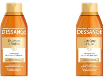 DESSANGE - Extrême 3 Huiles Shampooing Micellaire Nutri-Régénérant Pour Cheveux Dénaturés - 250 ml (Lot de 2)