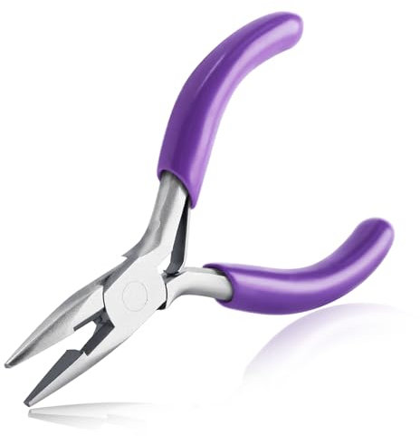 SPEEDWOX 3-Inch Chain Nose Pliers with Cutter - Miniature Pocket Plier for Jewelry Making, Wire Cutters