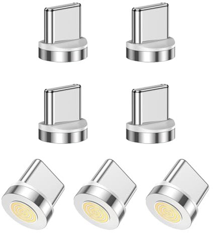 AOUZOVLI Usb C Magnet Adapter Allgemein Magnet USB C Adapter Anschluss Stecker 7pcs für Magnetisches Ladekabel (7-Pin) für iPhone, Samsung Galaxy, Huawei, Pixel, OnePlus, PS5 Controller usw. Ladekabel