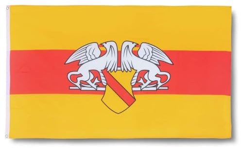 Sonia Originelli Baden mit Wappen Länderflagge 90 x 150 cm - Fanartikel in der baden mit wappen Nationalflagge für WM, EM und Public Viewing