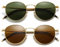 SUNGAIT Runde Vintage Sonnenbrille Klassische Retro Metallrahmen Sonnenbrille Rundschreiben (Gold Rahmen/Polarisierte Grüne Linse & Gold Rahmen/Polarisierte Braune Linse)