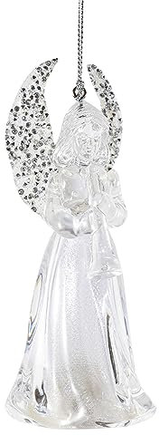 Eleganter Acryl-Weihnachtsengel transparente Dekoration mit LED-Lichtern beleuchten Weihnachtszeit Weihnachtsengel Dekoration