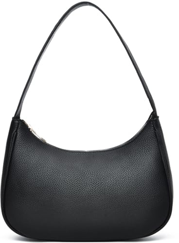 BAIKELI Borse a tracolla a mezzaluna per le donne piccola borsa a tracolla borsa retrò classica pochette hobo tote bag ascellare borsa, nero, Small