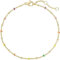 Jenosy 14K Vergoldet Bunte Satellite Perle Armband Damen Gold Handmade Perle Ball Oval Verstellbar Armband für Frauen Mädchen Schmuck