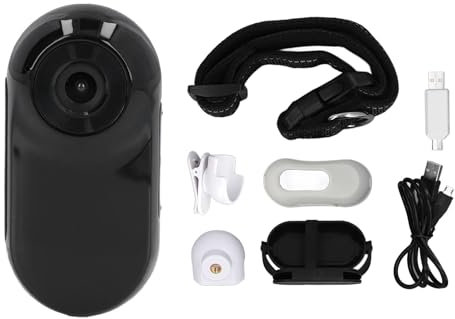 GLOGLOW Katzenhalsband-Kamera, 120-Grad-Objektiv, Mini-Sport-Action-Körperkamera, Verstellbar, Winzige Haustierhalsband-Kamera, Videoaufnahmen für Katzen, Hunde, Drinnen und Draußen