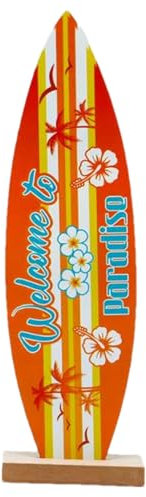 Surfbrett-Dekoration, tropische Bartisch-Mittelstücke, multifunktionales Surfbrett-Strandschild, Sommer-Holzschild, Surfbrett-Dekoration für Wand, , Wanddekoration, Urlaubsdekoration