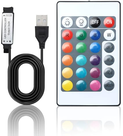 Mantoto 24Keys USB IR RGB Strisce Controller Wireless Controller per Striscia di Luce LED