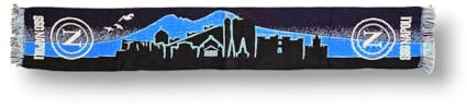 3R Sport SSC Napoli Jacquard-Schal, offizielles Produkt, 100% Acryl, Hellblau, Weiß, Blau