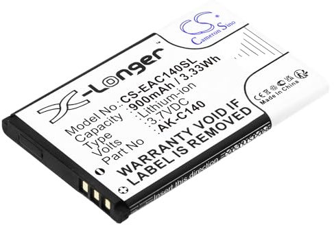 TECHTEK Batteria 900mAh compatibile con [Bea-fon] AL250, AL450, C140, C150, C220, C240, C245, C70, Classic Line C140, Classic Line C50, S33, S400, S400EU001B, SL160, SL350, per [Brondi] Amico Ampli V