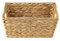ECHTWERK Corbeille de rangement en jacinthe d'eau, Rectangulaire, 35 x 25 x 16 cm, Coloris naturel, Panier tressé, empilable pour salle de bain, bureau & salon