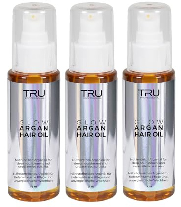 TRU Glow Argan Haar-Öl, (3er Pack) 75ml