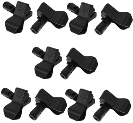 RORPOIR 10pezzi Morsetto Per Microfono Clip Sicura Per Cavi e Auricolari Supporto Per Asta Microfono Design Portatile e Resistente Per Streaming e Conferenze