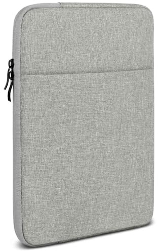 moex Tablet Hülle für Honor Pad X9a Tasche mit Reißverschluss und Fach für Zubehör, Nylon Stoff Sleeve weich Gepolstert, Schutzhülle Minimalistisch Dash Case, Grau