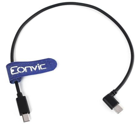 Eonvic Rechtwinkliges USB-Typ-C-Steuerkabel für DJI Ronin-SC/RSC2/RS2/RS3/Mini/pro/RS4.Pro auf Multi-USB für Sony A7R A7R II A7R II1 A7R4 A7R5 A6100 A6300 FX3 DSC-RX10IV Kamera