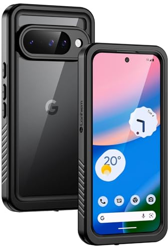 Lanhiem für Google Pixel 10 Hülle IP68 Wasserdicht Stoßfest, Schwarz | Handyhülle Pixel 10, 360 Grad Schutzhülle, Staubdicht Outdoor Panzerhülle, mit Eingebautem Displayschutz