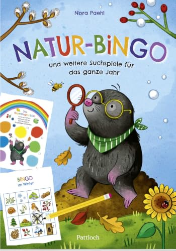 Natur-Bingo und weitere Suchspiele für das ganze Jahr: Spieleblock für Kinder ab 5 Jahren | Beschäftigung für Spaziergänge und Ausflüge mit Kindern zu jeder Jahreszeit