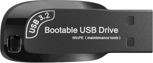 32GB - Bootable WinPE USB Drive 3.2 for Windows 10 & 11, Installation, Reinstallation, Password Reset, Network Drives (WiFi & LAN),Supported UEFI and Legacy, Data Recovery, Repair Tool
