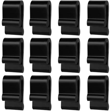 Muuookka 12 Stück Silikon Deckel Schutzclips für Dutch Oven, Kochgeschirr Schutzclips für die Anzeige und Lagerung Oven Töpfen, Schwarz