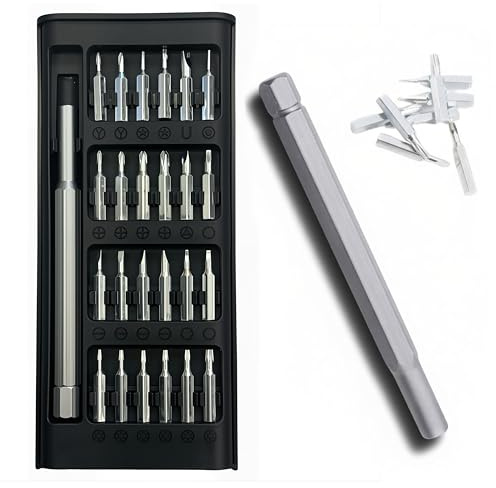 LAKPYN 24 IN 1 Schraubendreher Set,Tragbares Mini Werkzeug mit,Reparatur Kit für Laptop, PS4, PS5, PC, iphone, Brille, Uhren,Xbox,usw