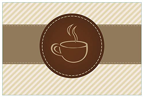 Wallario Küchenrückwand selbstklebend 90 x 60 cm, Motiv: Kaffee-Menü - Logo Symbol für Kaffee | Spritzschutz abwischbar & pflegeleicht