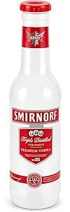 D.I.L 2FT Giant Bottle Money Bank – Large Plastic Coin & Note Saving Piggy Bank for Kids & Adults, Novelty Cash Storage Bottle Gift (SMIRNOFF 2FT)