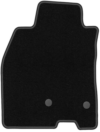 Velours-Fahrermatte passend für Renault Megane III 2008-2015, Schwarz | passend für Schrägheck/Coupé/Grandtour/Kombi; dünner Velours-Teppich (Polypropylen), ca. 4 mm